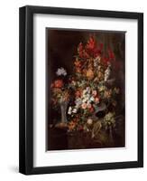 Two Vases of Flowers-Jean-Baptiste Monnoyer-Framed Premium Giclee Print