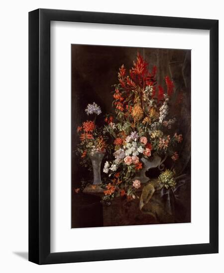 Two Vases of Flowers-Jean-Baptiste Monnoyer-Framed Premium Giclee Print