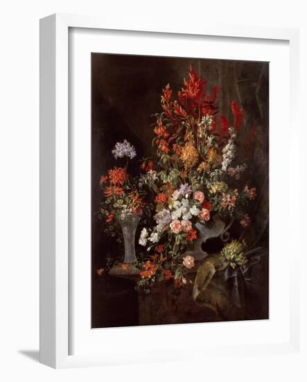 Two Vases of Flowers-Jean-Baptiste Monnoyer-Framed Giclee Print