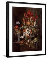 Two Vases of Flowers-Jean-Baptiste Monnoyer-Framed Giclee Print