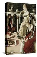 Two Venetian Courtesans-Vittore Carpaccio-Stretched Canvas