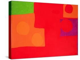 Two Vermillions, Green and Purple in Red: March 1965-Patrick Heron-Stretched Canvas