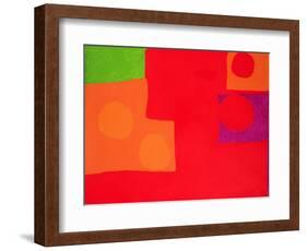 Two Vermillions, Green and Purple in Red: March 1965-Patrick Heron-Framed Giclee Print