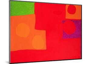 Two Vermillions, Green and Purple in Red: March 1965-Patrick Heron-Mounted Giclee Print