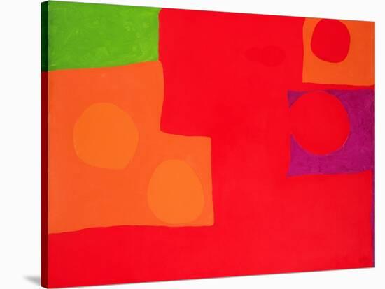 Two Vermillions, Green and Purple in Red: March 1965-Patrick Heron-Stretched Canvas