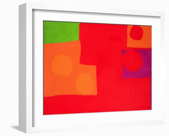 Two Vermillions, Green and Purple in Red: March 1965-Patrick Heron-Framed Giclee Print