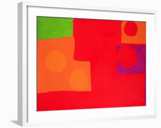 Two Vermillions, Green and Purple in Red: March 1965-Patrick Heron-Framed Giclee Print