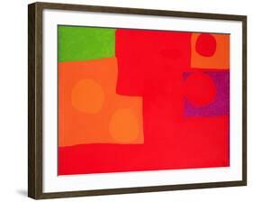 Two Vermillions, Green and Purple in Red: March 1965-Patrick Heron-Framed Giclee Print