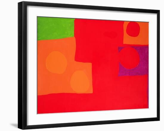 Two Vermillions, Green and Purple in Red: March 1965-Patrick Heron-Framed Giclee Print