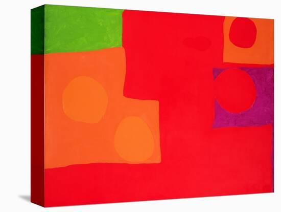 Two Vermillions, Green and Purple in Red: March 1965-Patrick Heron-Stretched Canvas