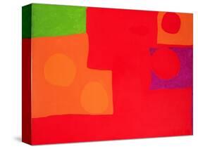 Two Vermillions, Green and Purple in Red: March 1965-Patrick Heron-Stretched Canvas