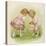 Two Very Small Girls Introduce Their Dolls to Each Other-Ida Waugh-Stretched Canvas