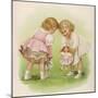 Two Very Small Girls Introduce Their Dolls to Each Other-Ida Waugh-Mounted Photographic Print