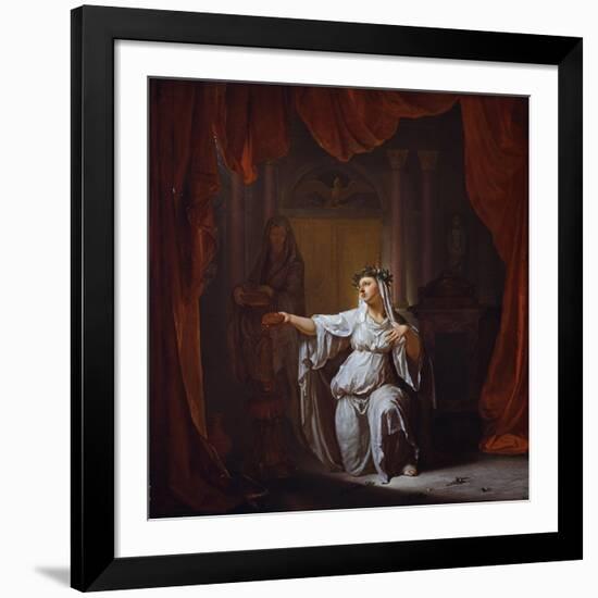 Two Vestal Virgins (Panel)-Nicolaes Verkolje-Framed Giclee Print