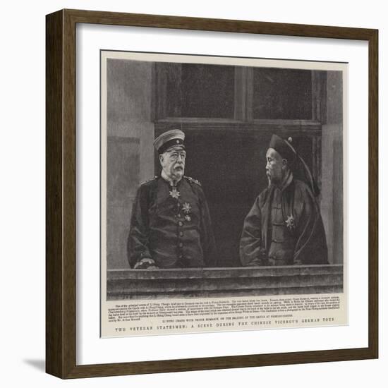 Two Veteran Statesmen, a Scene During the Chinese Viceroy's German Tour-null-Framed Giclee Print