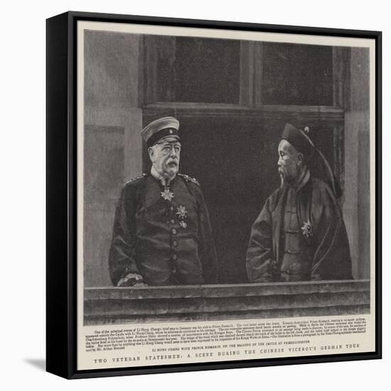 Two Veteran Statesmen, a Scene During the Chinese Viceroy's German Tour-null-Framed Stretched Canvas