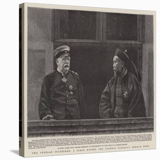 Two Veteran Statesmen, a Scene During the Chinese Viceroy's German Tour-null-Stretched Canvas