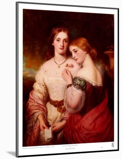 Two Victorian Beauties-Charles Baxter-Mounted Art Print