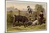 Two Victorian Boys with Dog and Goat-null-Mounted Art Print