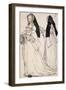 Two Views of a Woman Wearing an English Hood-Hans Holbein the Younger-Framed Art Print