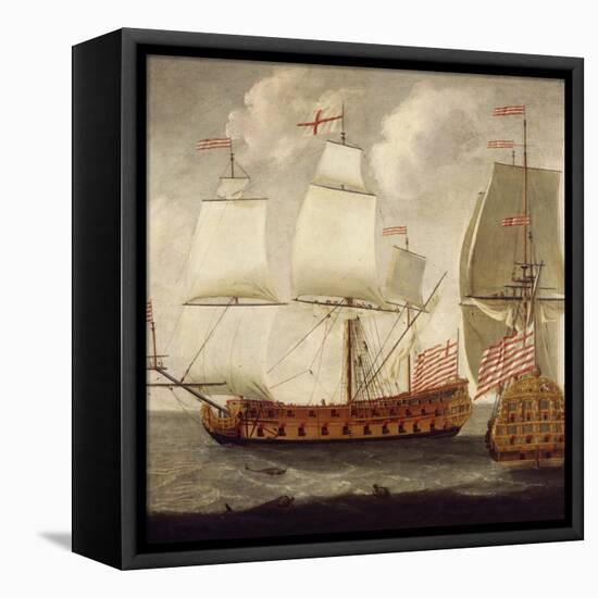 Two Views of East Indiaman of Time of King William Iii, Ca 1685-Isaac Sailmaker-Framed Stretched Canvas