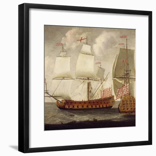 Two Views of East Indiaman of Time of King William Iii, Ca 1685-Isaac Sailmaker-Framed Giclee Print