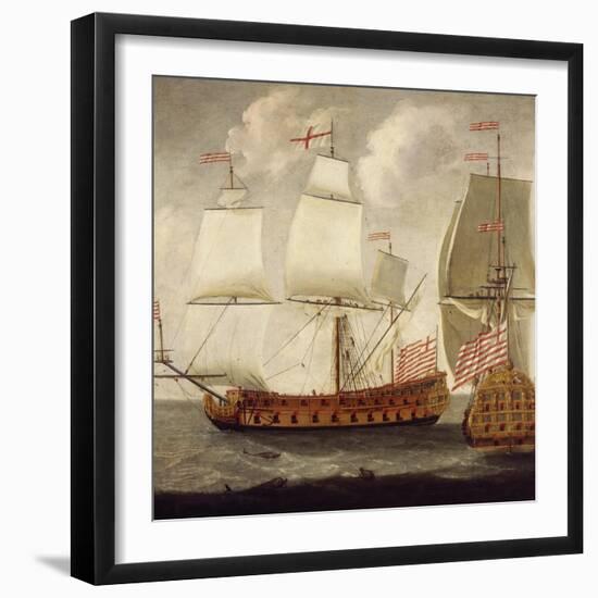 Two Views of East Indiaman of Time of King William Iii, Ca 1685-Isaac Sailmaker-Framed Giclee Print