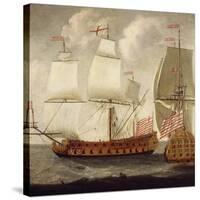 Two Views of East Indiaman of Time of King William Iii, Ca 1685-Isaac Sailmaker-Stretched Canvas