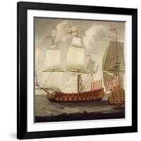 Two Views of East Indiaman of Time of King William Iii, Ca 1685-Isaac Sailmaker-Framed Giclee Print