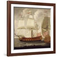 Two Views of East Indiaman of Time of King William Iii, Ca 1685-Isaac Sailmaker-Framed Giclee Print