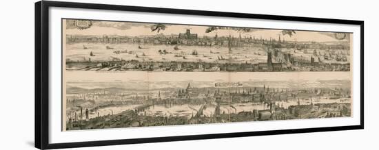 Two Views of London: 1616 and 1890-null-Framed Premium Giclee Print