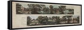 Two Views of Mortefontaine Park with Captions-null-Framed Stretched Canvas