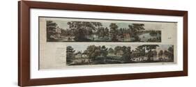 Two Views of Mortefontaine Park with Captions-null-Framed Giclee Print