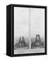Two Views of the Construction of the Eiffel Tower, 14th June and 10th July 1888-null-Framed Stretched Canvas