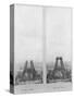 Two Views of the Construction of the Eiffel Tower, 14th June and 10th July 1888-null-Stretched Canvas