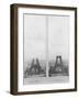 Two Views of the Construction of the Eiffel Tower, 14th June and 10th July 1888-null-Framed Photographic Print