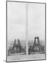 Two Views of the Construction of the Eiffel Tower, 14th June and 10th July 1888-null-Mounted Photographic Print