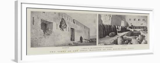 Two Views of the Shell Magazine at the Ras-El-Teen Forts-null-Framed Premium Giclee Print