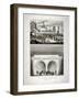 Two Views of the Thames Tunnel, Commemorating the Visit by Queen Victoria, London, 1843-T Brandon-Framed Giclee Print