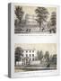 Two Views of Wick Hall Collegiate School, Hackney, London, C1830-TJ Rawlins-Stretched Canvas
