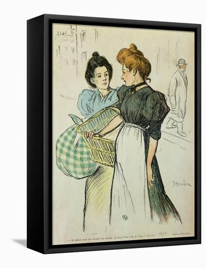 Two Washerwomen, 1898-Théophile Alexandre Steinlen-Framed Stretched Canvas