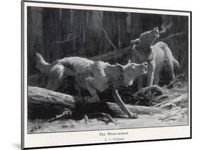 Two Werewolves Howl at the Full Moon-J.c. Dollman-Mounted Photographic Print