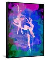 Two White Ballerinas Watercolor-Irina March-Framed Stretched Canvas