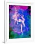 Two White Ballerinas Watercolor-Irina March-Framed Art Print