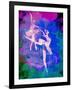 Two White Ballerinas Watercolor-Irina March-Framed Art Print