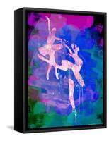 Two White Ballerinas Watercolor-Irina March-Framed Stretched Canvas