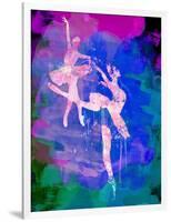 Two White Ballerinas Watercolor-Irina March-Framed Art Print