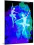 Two White Dancing Ballerinas-Irina March-Mounted Art Print