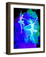 Two White Dancing Ballerinas-Irina March-Framed Art Print