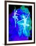 Two White Dancing Ballerinas-Irina March-Framed Art Print